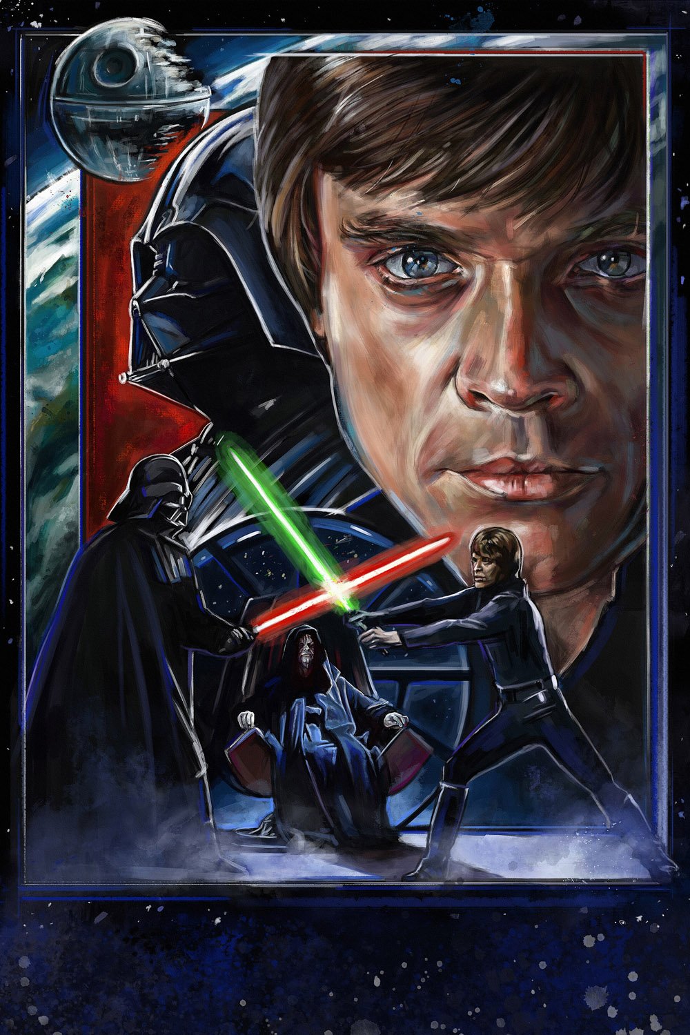 TST INNOPRINT CO Star Wars Luke Skywalker Darth Vader Movie Fan